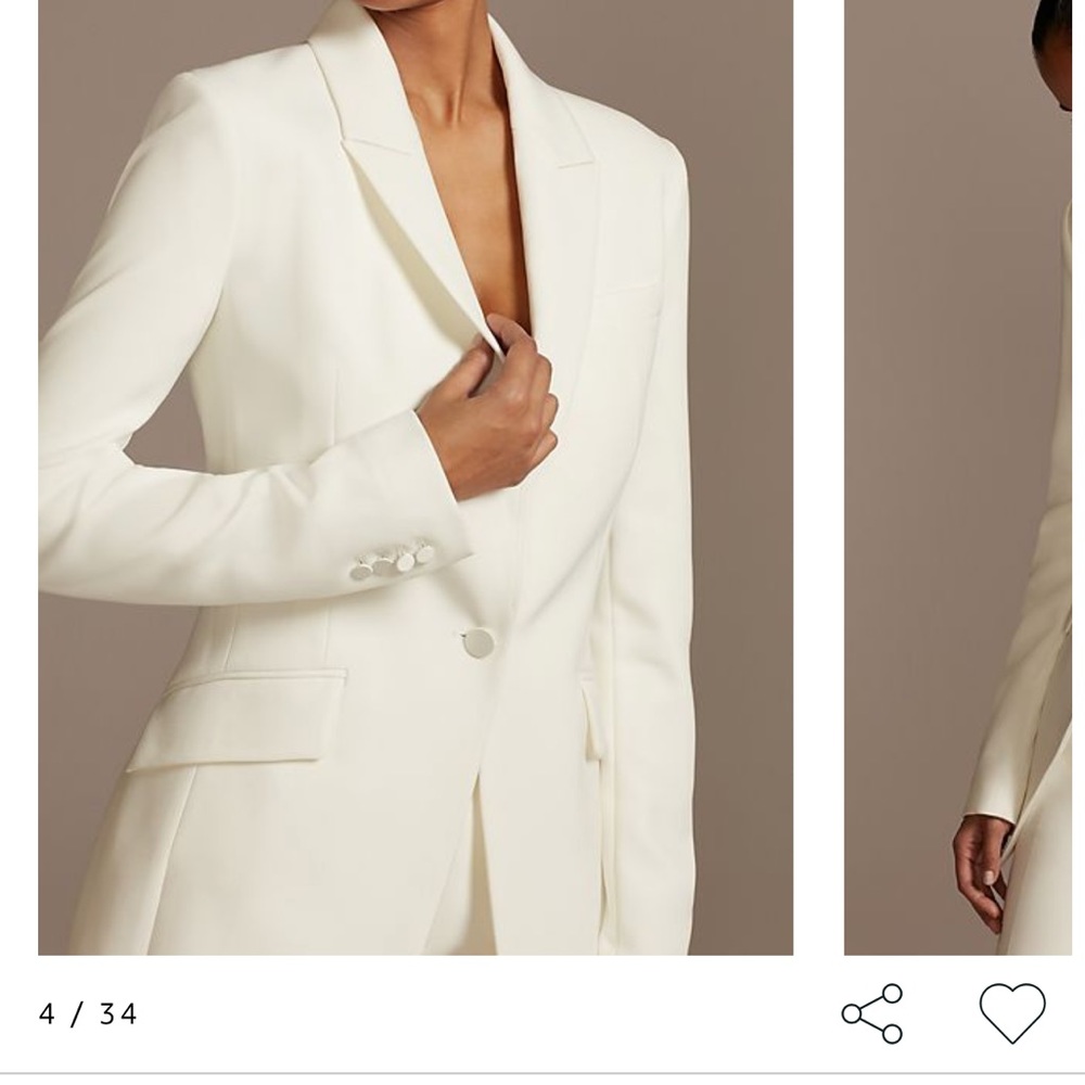 David’s Bridal One Button Relaxed Suit Jacket